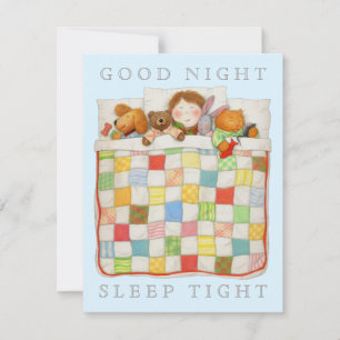 COZY QUILT 4.25x5.5 Blankokarte - Blau Einladung