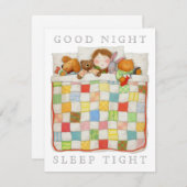 COZY QUILT 4.25x5.5 Flachkarte Einladung (Vorne/Hinten)