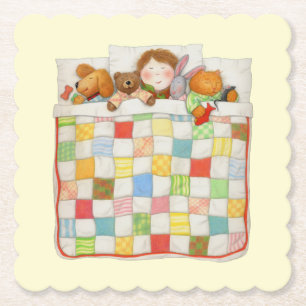 COZY QUILT Bogenförmiger quadratischer Bierdeckel  Untersetzer
