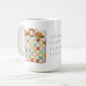 COZY QUILT Große weiße Tasse (Vorderseite Links)