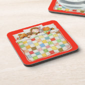 COZY QUILT Hard Plastic Untersetzer - Rot (Linke Seite)