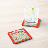 COZY QUILT Hard Plastic Untersetzer - Rot (Rechte Seite)