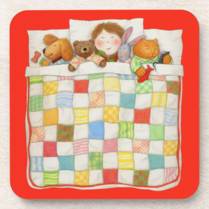 COZY QUILT Hard Plastic Untersetzer - Rot