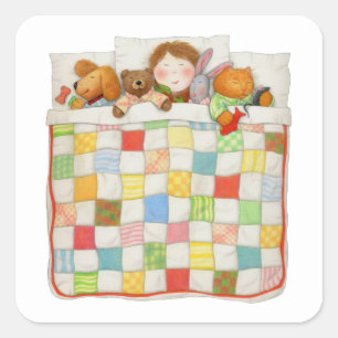 COZY QUILT Kleine Aufkleber