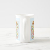 COZY QUILT Knochen China Tasse - Blau (Rückseite)
