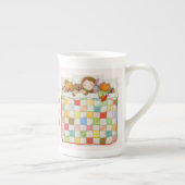 COZY QUILT Knochen China Tasse - Rosa (Rechts)