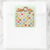 COZY QUILT Large Square Stickers - Green (Tasche)