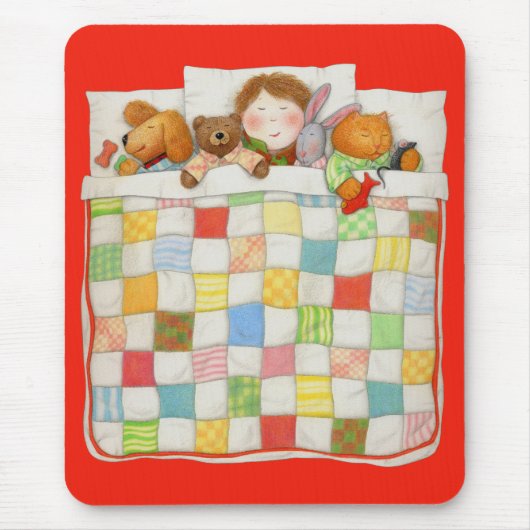 COZY QUILT Mousepad - rot (Vorne)