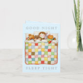 COZY QUILT Note Card / Blau Karte (Rückseite)