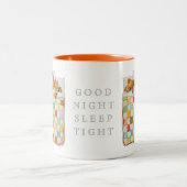 COZY QUILT Orange Zwei-Tonen-Tasse Zweifarbige Tasse (Mittel)