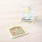 COZY QUILT Scalloped Square Paper Untersetzer - Ge (Vor Ort)