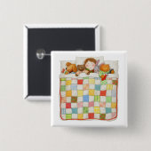 COZY QUILT Square Button Button (Vorne & Hinten)