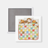 COZY QUILT Square Magnet (Vorderseite/Rückseite)