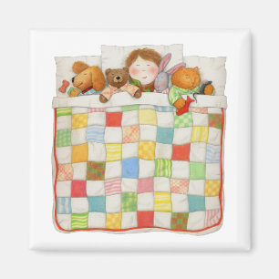 COZY QUILT Square Magnet