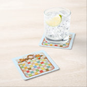 COZY QUILT Square Paper Untersetzer - Blau (Vor Ort)