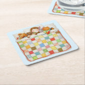 COZY QUILT Square Paper Untersetzer - Blau (angewinkelt)