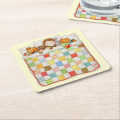 COZY QUILT Square Paper Untersetzer - Gelb (angewinkelt)