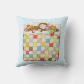 COZY QUILT Square Throw Kissen - blau (Rückseite)