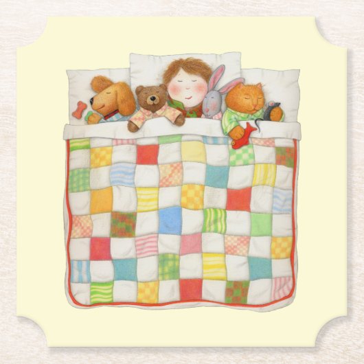 COZY QUILT Ticket Paper Untersetzer - Gelb (Vorderseite)