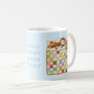 COZY QUILT Weiße Tasse + Blau