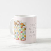 COZY QUILT Weiße Tasse + Rosa (Vorderseite Links)