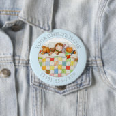 COZY QUILY Child ID Button - Blau (Beispiel)