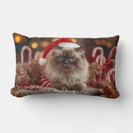 Cozy Ragdoll Cat Christmas Personalized Lendenkissen