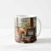Cozy Rainy Day Squirrel Teacher Appreciation Mug Kaffeetasse (VorderseiteRechts)