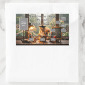 Cozy Rainy Day Squirrel Teacher Appreciation Rechteckiger Aufkleber (Tasche)