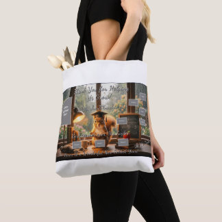 Cozy Rainy Day Squirrel Teacher Shoulder Tote Tasche