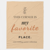 Cozy Reading Corner Throw Blanket  Fleecedecke (Vorderseite)