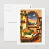 Cozy Reading Nook Postkarte (Vorne/Hinten)