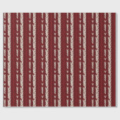 Cozy Red and White Cable Knit Sweater Geschenkpapier (Flach)