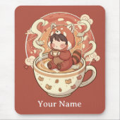 Cozy Red Panda Brew Office Mouse Pad Mousepad (Vorne)