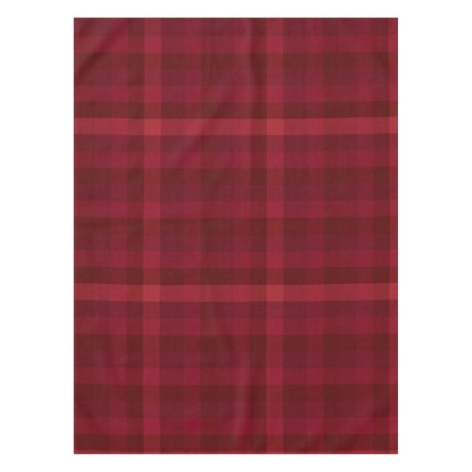 Cozy Red Plaid Check Pattern Rustic Farmhouse Tischdecke (Vorderseite)
