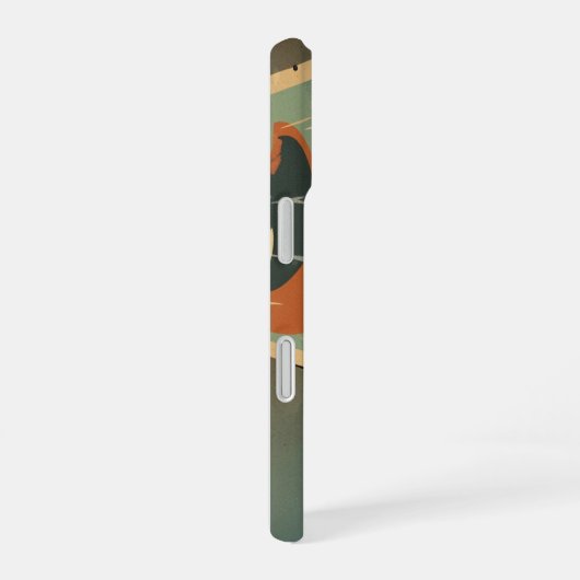 Cozy Retro Cafe View iPhone 16 Hülle (Rechte Seite)