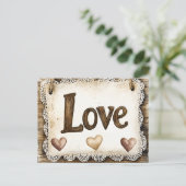 Cozy Romantic Valentines Day Clipart Postkarte (Stehend Vorderseite)