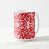 Cozy rote Feiertags-Tasse Kaffeetasse (VorderseiteRechts)