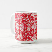 Cozy rote Feiertags-Tasse Kaffeetasse (Vorderseite Links)