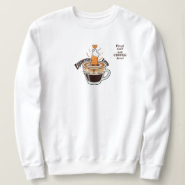 Cozy Rustic Cat Coffee Lover Funny Style  Sweatshirt