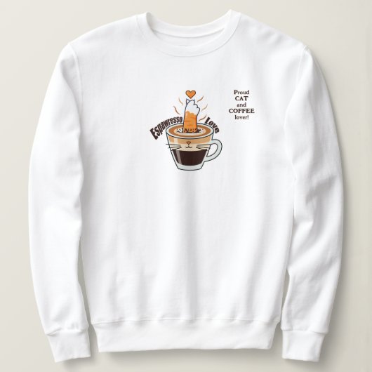 Cozy Rustic Cat Coffee Lover Funny Style  Sweatshirt (Design vorne)