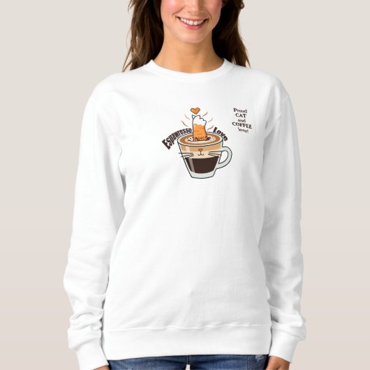 Cozy Rustic Cat Coffee Lover Funny Style  Sweatshirt (Vorderseite)
