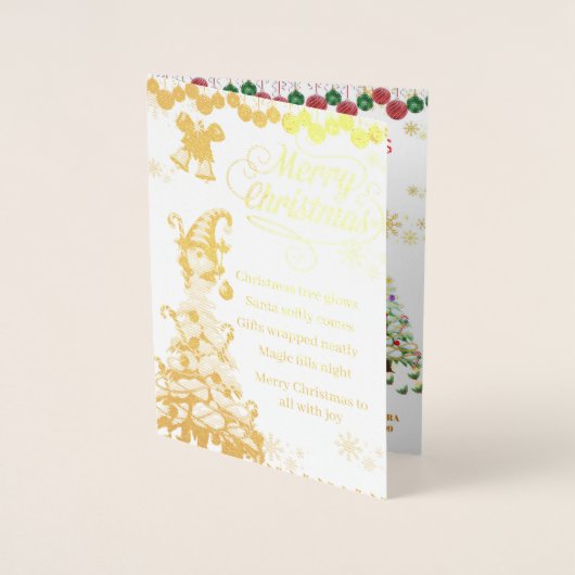 Cozy Santa Christmas Foil Card Folienkarte (Vorderseite)