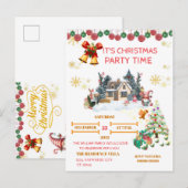 Cozy Santa Christmas Post Card Feiertagspostkarte (Vorne/Hinten)