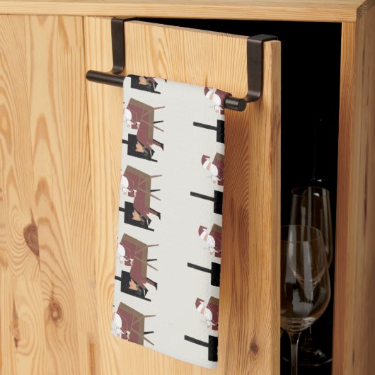 Cozy Santa Fireplace Pattern Decorative Kitchen To Geschirrtuch (Drittel gefaltet)