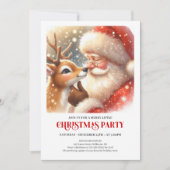 Cozy Santa Rudolph Holiday Family Cheer Winter Einladung (Vorderseite)