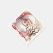Cozy Santa Rudolph Holiday Table Napkins Serviette (Ecke)