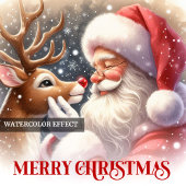 Cozy Santa Rudolph Personalized Christmas Kids Puzzle