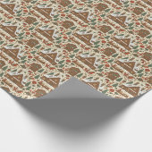 Cozy Santa Workshop Village Geschenkpapier (Ecke)