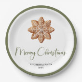 Cozy Scandinavian Christmas Custom Family Plates Pappteller (Vorderseite)